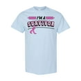 thumbnail image 1 of Inktastic I'm a Survivor Breast Cancer Awareness with Ribbon T-Shirt, 1 of 5