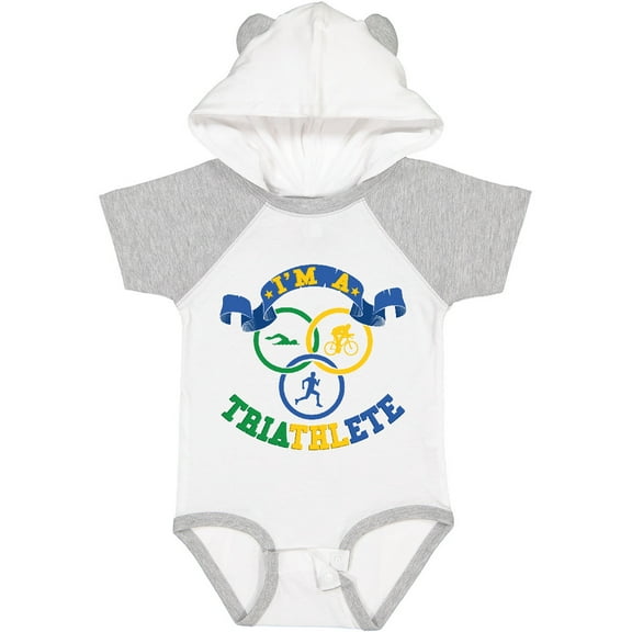 Inktastic I'm a Triathlete Boys or Girls Baby Bodysuit