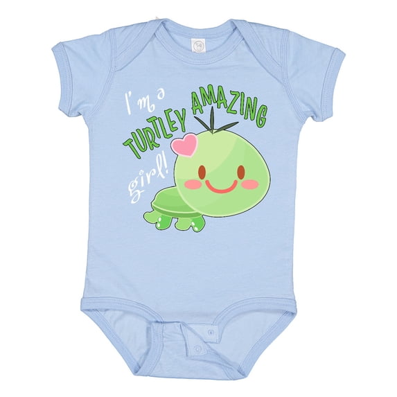Inktastic I'm a Turtle-ly Amazing Girl- cute turtle Girls Baby Bodysuit