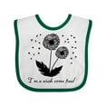 thumbnail image 1 of Inktastic I'm a Wish Come True Dandelion in Black Boys or Girls Baby Bib, 1 of 4