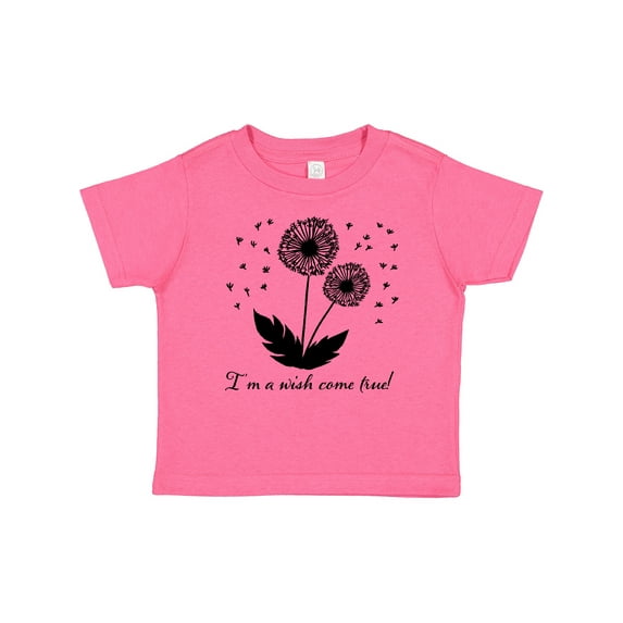 Inktastic I'm a Wish Come True Dandelion in Black Boys or Girls Baby T-Shirt