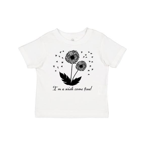 Inktastic I'm a Wish Come True Dandelion in Black Boys or Girls Baby T-Shirt