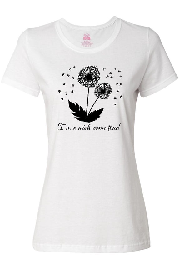 I'm a Wish Come True Dandelion in Black Women's T-Shirt