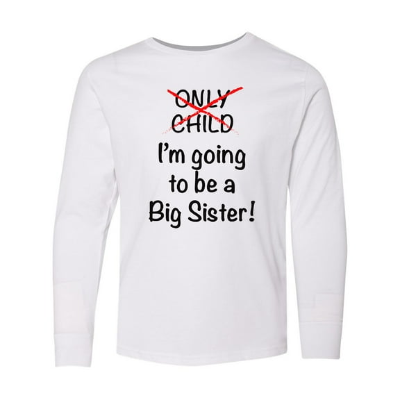 Inktastic I'm going to be a Big Sister Long Sleeve Youth T-Shirt