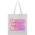 thumbnail image 1 of Inktastic I'm going to be an aunt Tote Bag, 1 of 4