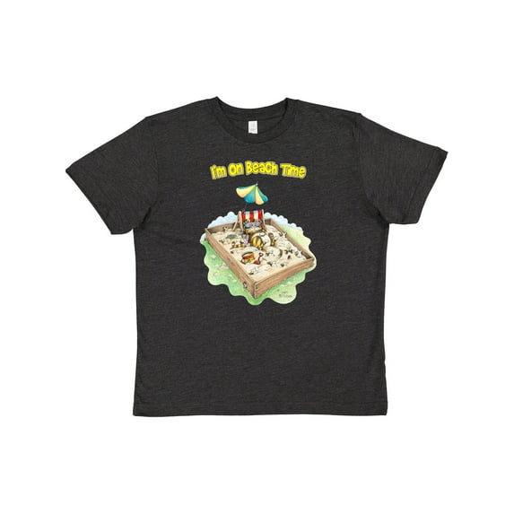 Inktastic I'm on Beach Time with Sandbox and Beach Chair Youth T-Shirt