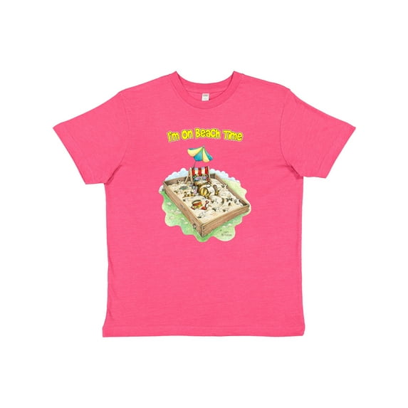 Inktastic I'm on Beach Time with Sandbox and Beach Chair Youth T-Shirt