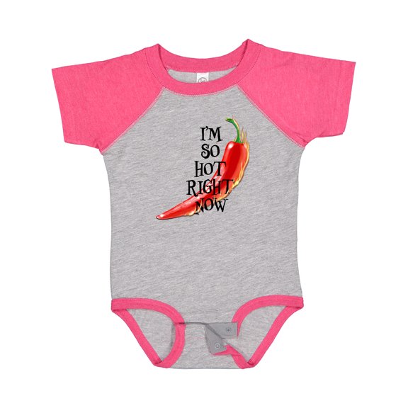 Inktastic I'm so hot right now Chili Pepper on Fire Boys or Girls Baby Bodysuit