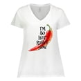 thumbnail image 1 of Inktastic I'm so hot right now Chili Pepper on Fire Women's Plus Size V-Neck T-Shirt, 1 of 5