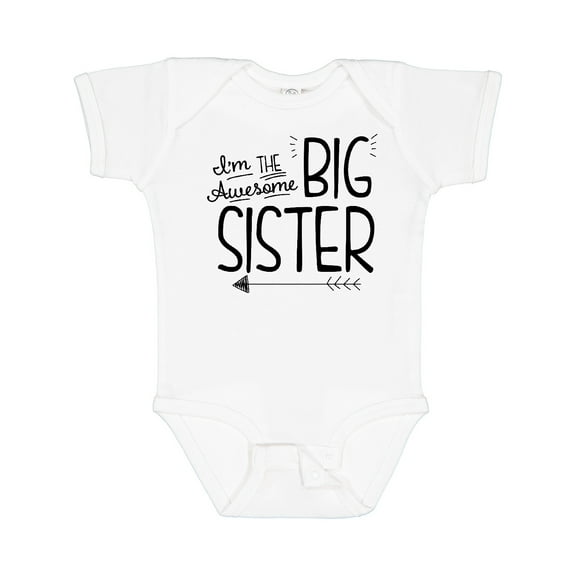 Inktastic I'm the Awesome Big Sister Girls Baby Bodysuit