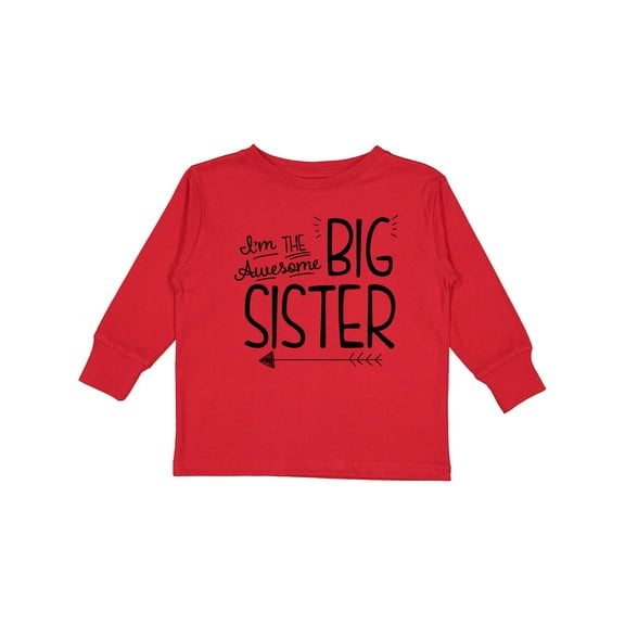 Inktastic I'm the Awesome Big Sister Girls Long Sleeve Toddler T-Shirt