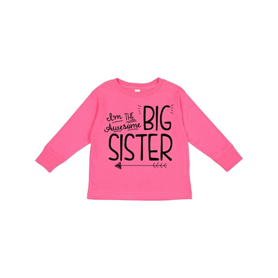 Inktastic I'm the Awesome Big Sister Girls Long Sleeve Toddler T-Shirt