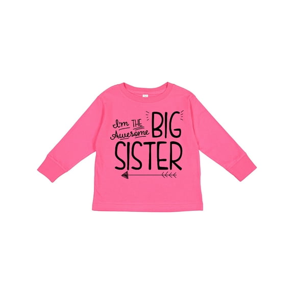 Inktastic I'm the Awesome Big Sister Girls Long Sleeve Toddler T-Shirt