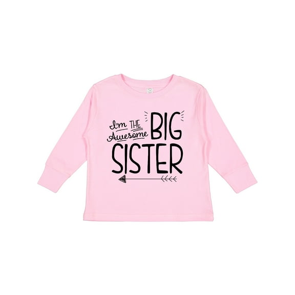 Inktastic I'm the Awesome Big Sister Girls Long Sleeve Toddler T-Shirt