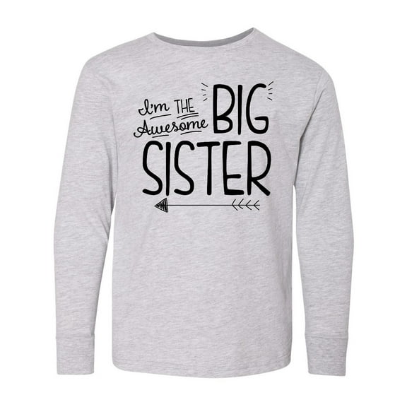 Inktastic I'm the Awesome Big Sister Long Sleeve Youth T-Shirt