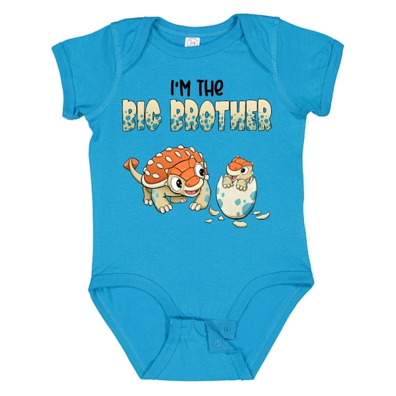 Inktastic I'm the Big Brother Ankylosaurus Bros Boys Baby Bodysuit