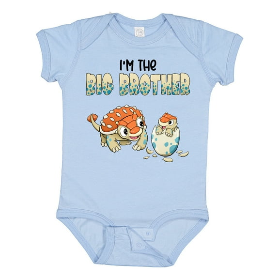 Inktastic I'm the Big Brother Ankylosaurus Bros Boys Baby Bodysuit