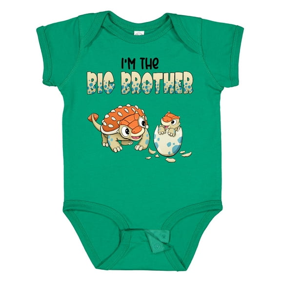 Inktastic I'm the Big Brother Ankylosaurus Bros Boys Baby Bodysuit