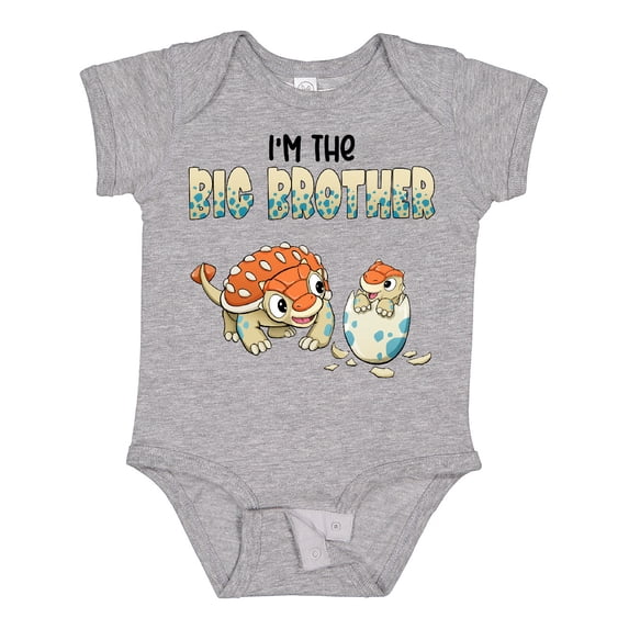 Inktastic I'm the Big Brother Ankylosaurus Bros Boys Baby Bodysuit