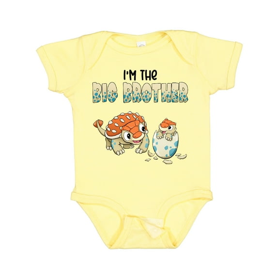 Inktastic I'm the Big Brother Ankylosaurus Bros Boys Baby Bodysuit