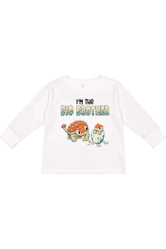 I'm the Big Brother Ankylosaurus Bros Boys Long Sleeve Toddler T-Shirt