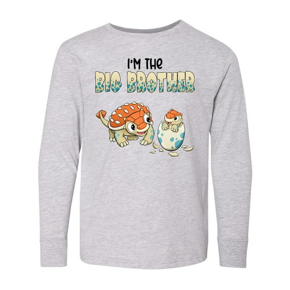 Inktastic I'm the Big Brother Ankylosaurus Bros Long Sleeve Youth T-Shirt