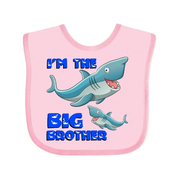Inktastic I'm the Big Brother Shark Boys Baby Bib