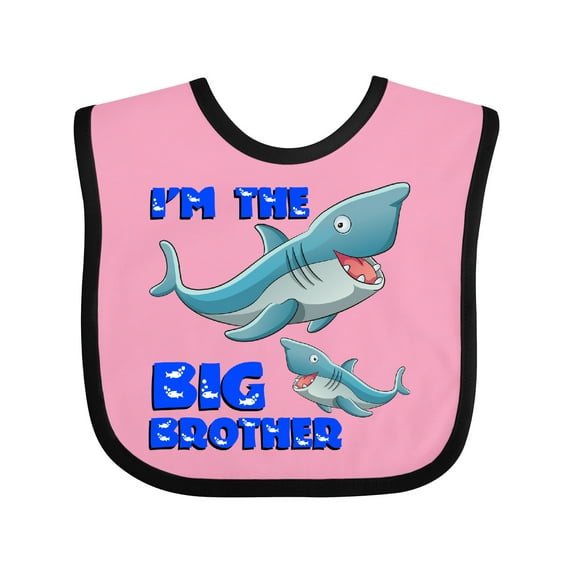 Inktastic I'm the Big Brother Shark Boys Baby Bib