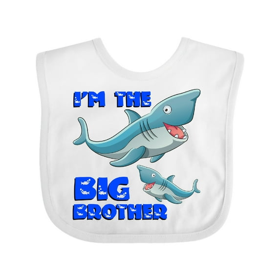 Inktastic I'm the Big Brother Shark Boys Baby Bib