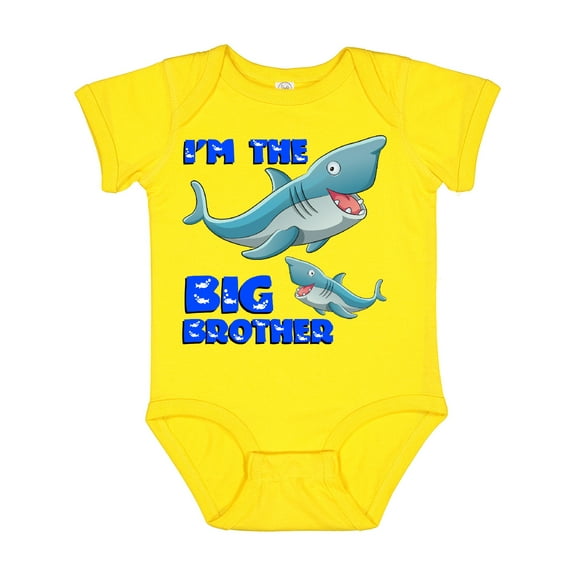 Inktastic I'm the Big Brother Shark Boys Baby Bodysuit