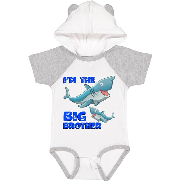 Inktastic I'm the Big Brother Shark Boys Baby Bodysuit