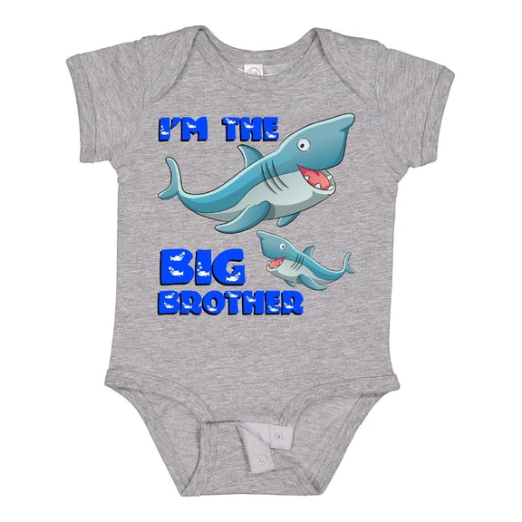 Inktastic I'm the Big Brother Shark Boys Baby Bodysuit