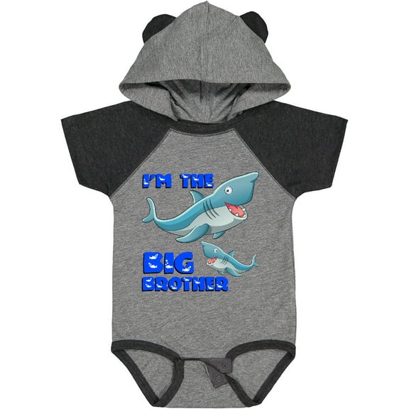 Inktastic I'm the Big Brother Shark Boys Baby Bodysuit
