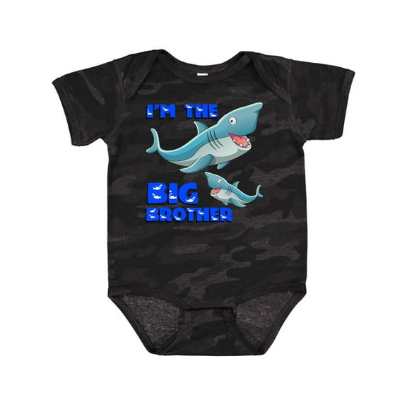 Inktastic I'm the Big Brother Shark Boys Baby Bodysuit