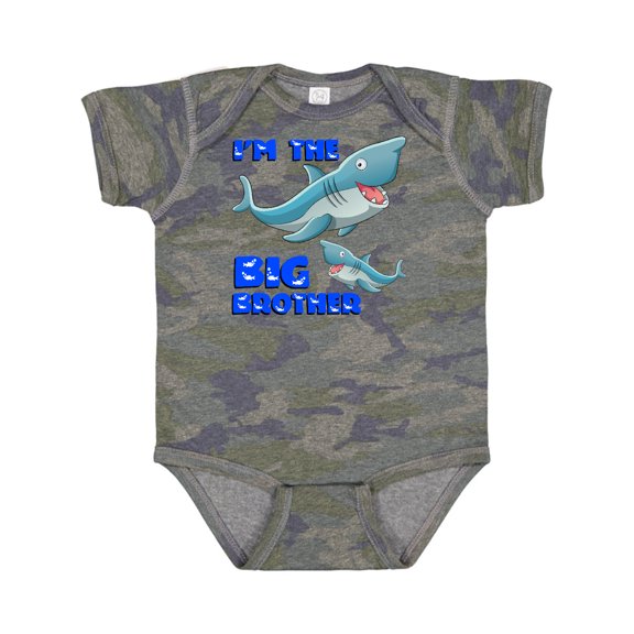 Inktastic I'm the Big Brother Shark Boys Baby Bodysuit