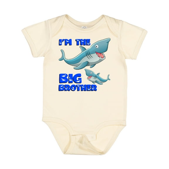 Inktastic I'm the Big Brother Shark Boys Baby Bodysuit