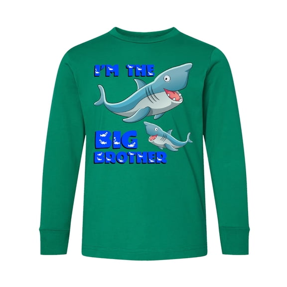 Inktastic I'm the Big Brother Shark Long Sleeve Youth T-Shirt