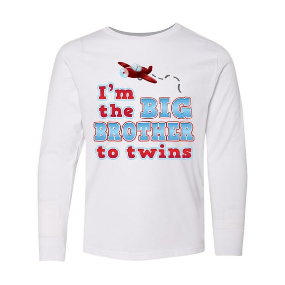 Inktastic I'm the Big Brother to Twins. Long Sleeve Youth T-Shirt