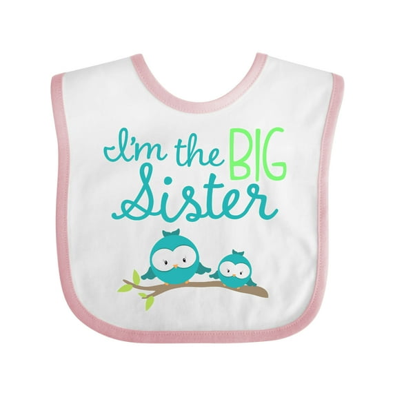 Inktastic I'm the Big Sister Girls Baby Bib
