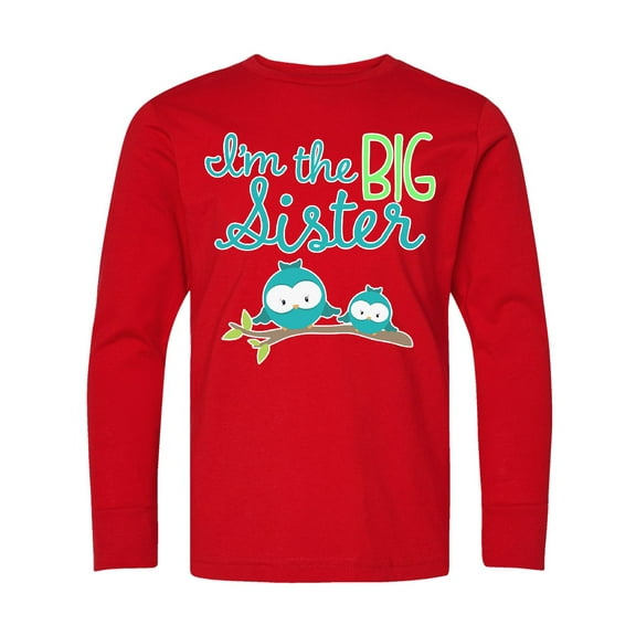 Inktastic I'm the Big Sister Long Sleeve Youth T-Shirt