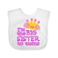 thumbnail image 1 of Inktastic I'm the Big Sister to Twins. Girls Baby Bib, 1 of 4