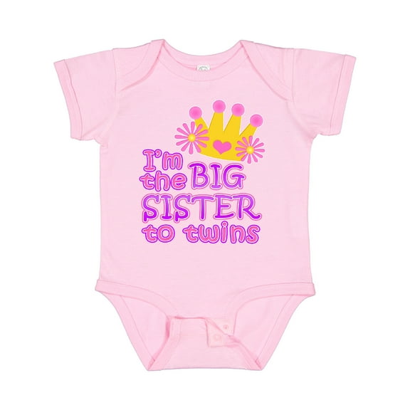 Inktastic I'm the Big Sister to Twins. Girls Baby Bodysuit