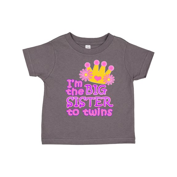 Inktastic I'm the Big Sister to Twins. Girls Toddler T-Shirt