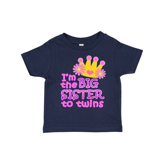 Inktastic I'm the Big Sister to Twins. Girls Toddler T-Shirt