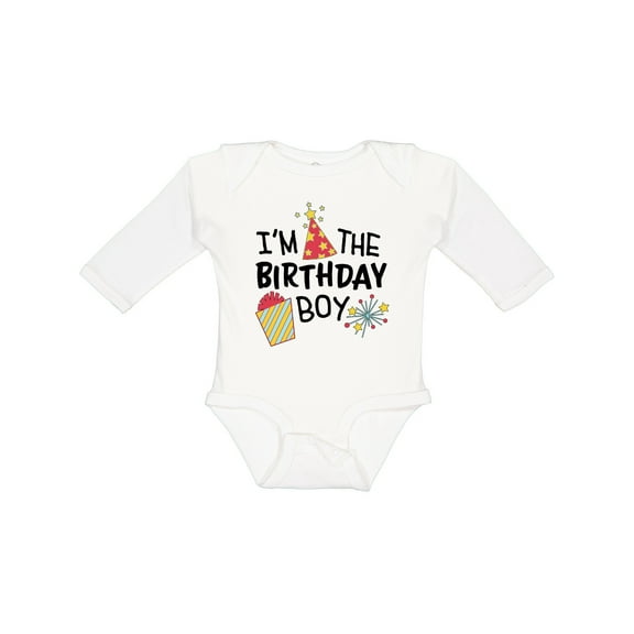 Inktastic I'm the Birthday Boy Boys Long Sleeve Baby Bodysuit
