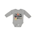 thumbnail image 1 of Inktastic I'm the Birthday Boy Boys Long Sleeve Baby Bodysuit, 1 of 5