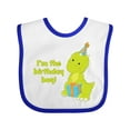 thumbnail image 1 of Inktastic I'm the Birthday Boy T-rex Dinosaur Party Boys Baby Bib, 1 of 4