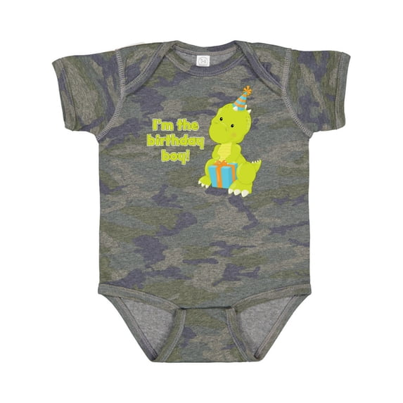 Inktastic I'm the Birthday Boy T-rex Dinosaur Party Boys Baby Bodysuit