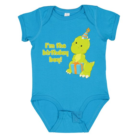 Inktastic I'm the Birthday Boy T-rex Dinosaur Party Boys Baby Bodysuit
