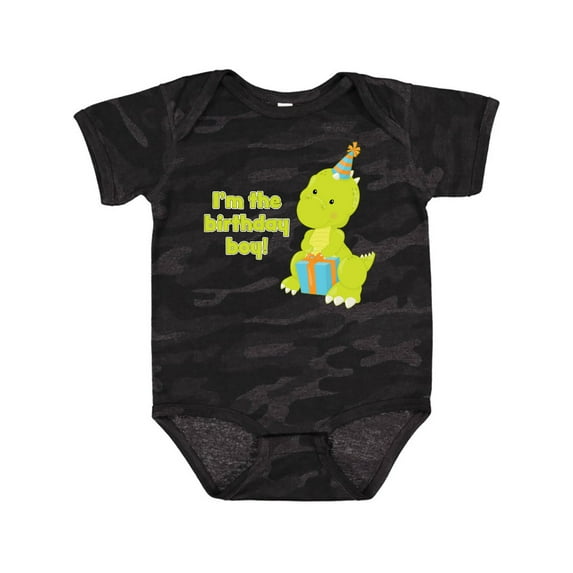 Inktastic I'm the Birthday Boy T-rex Dinosaur Party Boys Baby Bodysuit